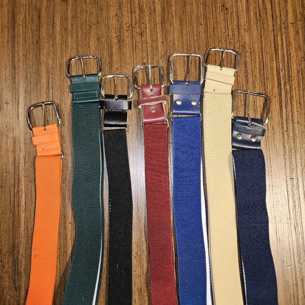 Baseball Softball Adjustable Belt 7 Piece Lot Kids